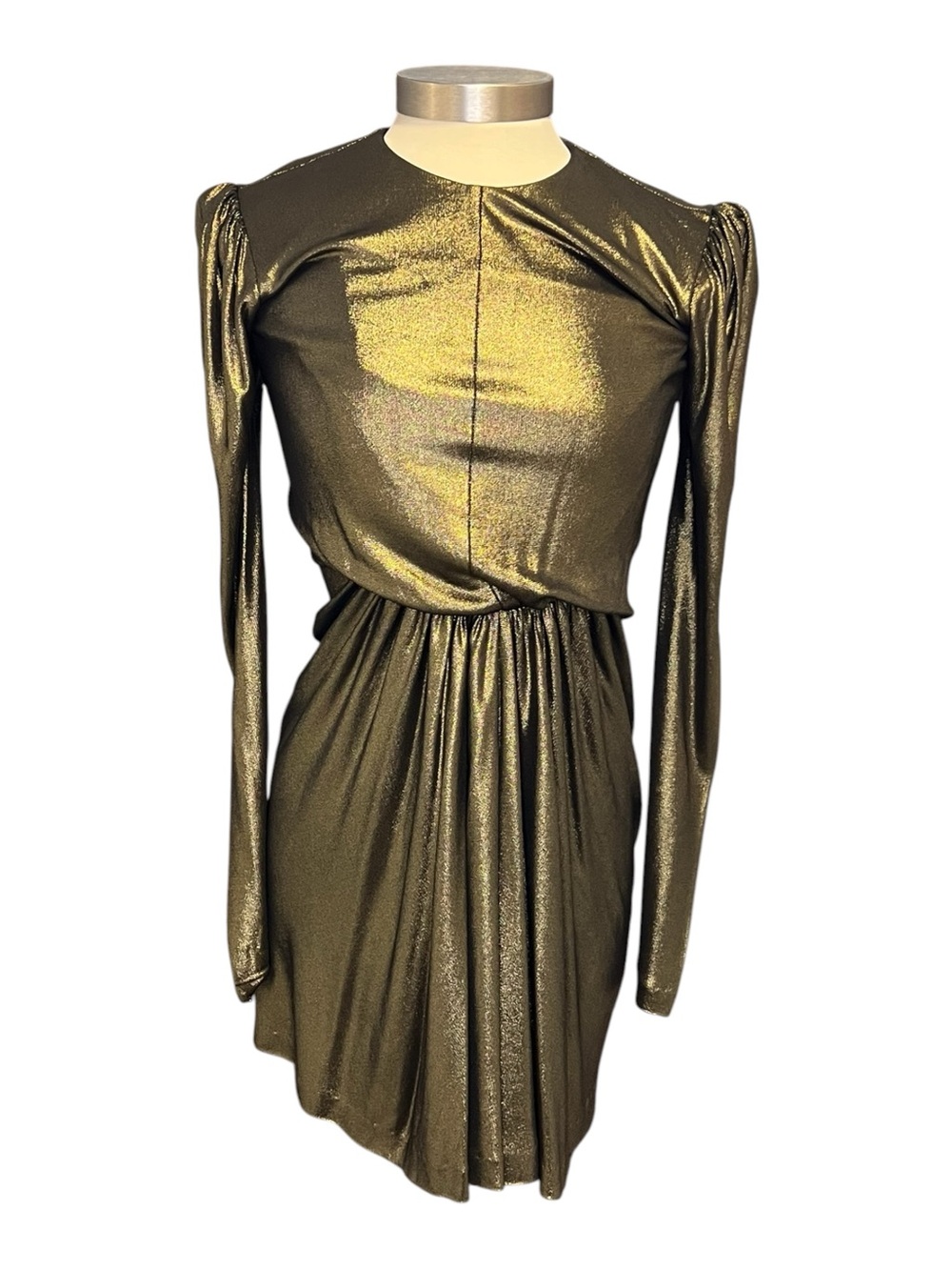 Saint Laurent Gold Lame Dress